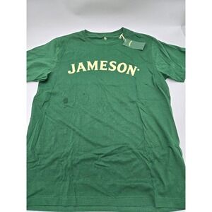 Jameson Irish Whiskey Graphic T-Shirt‎ Mens XL Green Short Sleeve NWT Stains